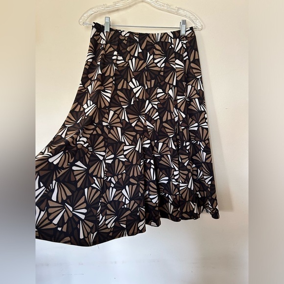 VTG Y2K CHICO’S M Midi Skirt Women Paisley Boho Liquid Fabric Whimsigoth festiva - Picture 7 of 9